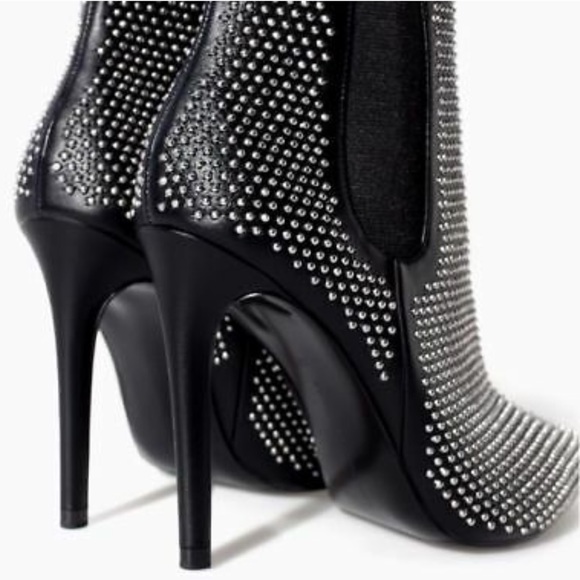 Zara Shoes - Zara studded elastic panel high heel ankle boot